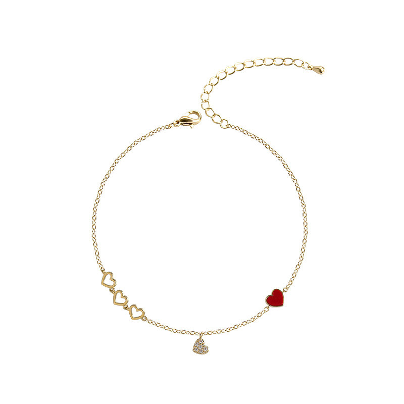 

Fashion Simple Red Heart Bracelets For Women Jewelry All Match 2020 New Arrival Charming Bracelets Gifts