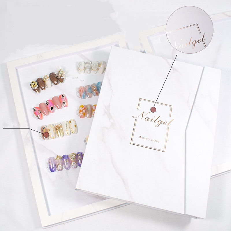 

INS Magnetic Nail Gel Polish Display Box Nail Color Showing Shelf Adhesive-free Removable Color Display Board False T, M magnet board
