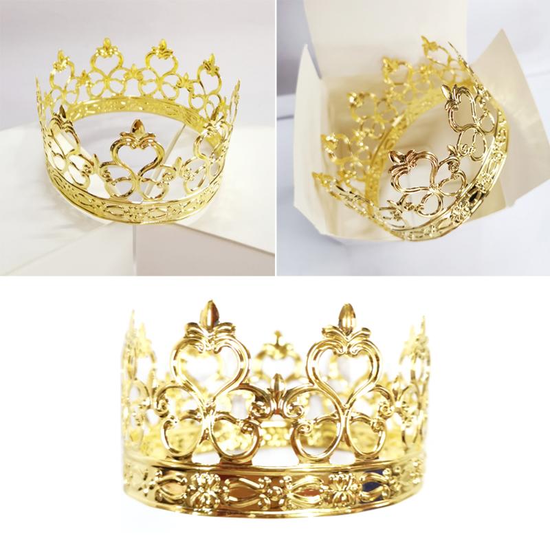 1pc Kids Crown Cake Topper Hollow Iron Princess Crown Cake Topper Decoration Ornaments For Birthday Party Supplies-image-582363357