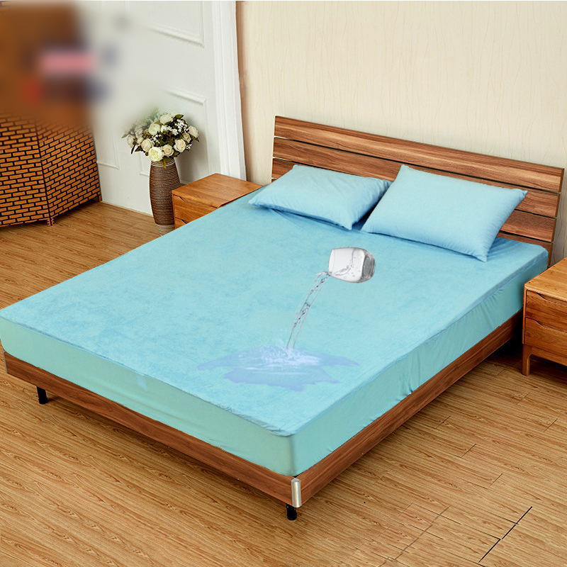 

Waterproof Mattress Cover Anti-mite Bugs Bed Cover Non-slip Bed Fitted Sheet Style Bamboo Fiber Cloth Mattress Protector Pad