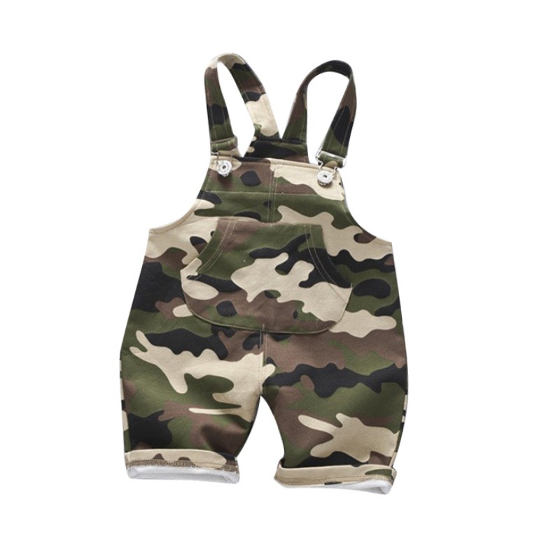 

Casual Summer Baby Boys Girls Roupas Camouflage Infants Kids Children Cotton Overalls Shorts Pantalones, Army green