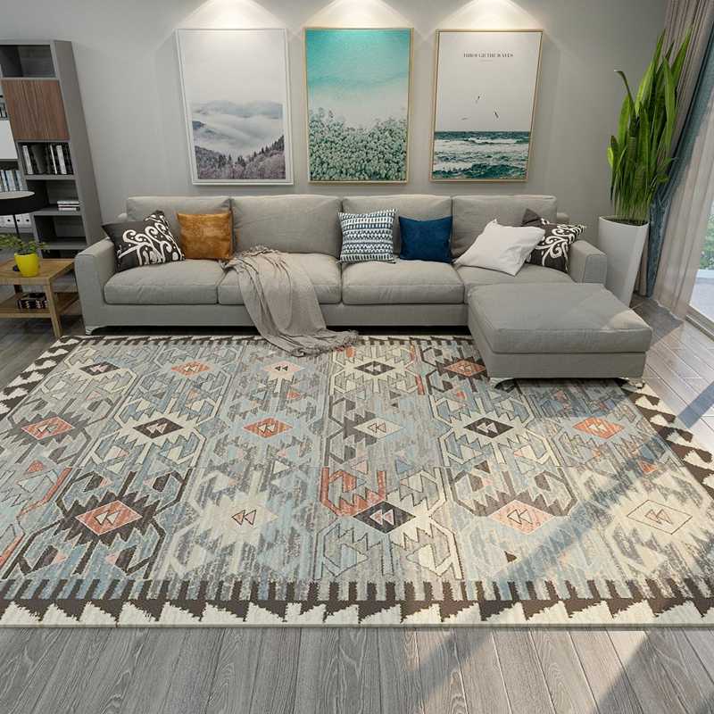 

Turkish Persian Carpets For Living Room Retro Bedroom Carpet Sofa Coffee Table Floor Rug Study Room Mat American Area Rug, 161120b