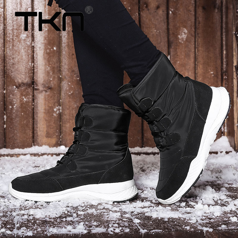 

TKN Women Snow Boots Shoes Warm Plush Inside Sneakers Shoes Ladies Wedges Motorcycle Boots Women Winter Ankle MX1918, Mx1918 black
