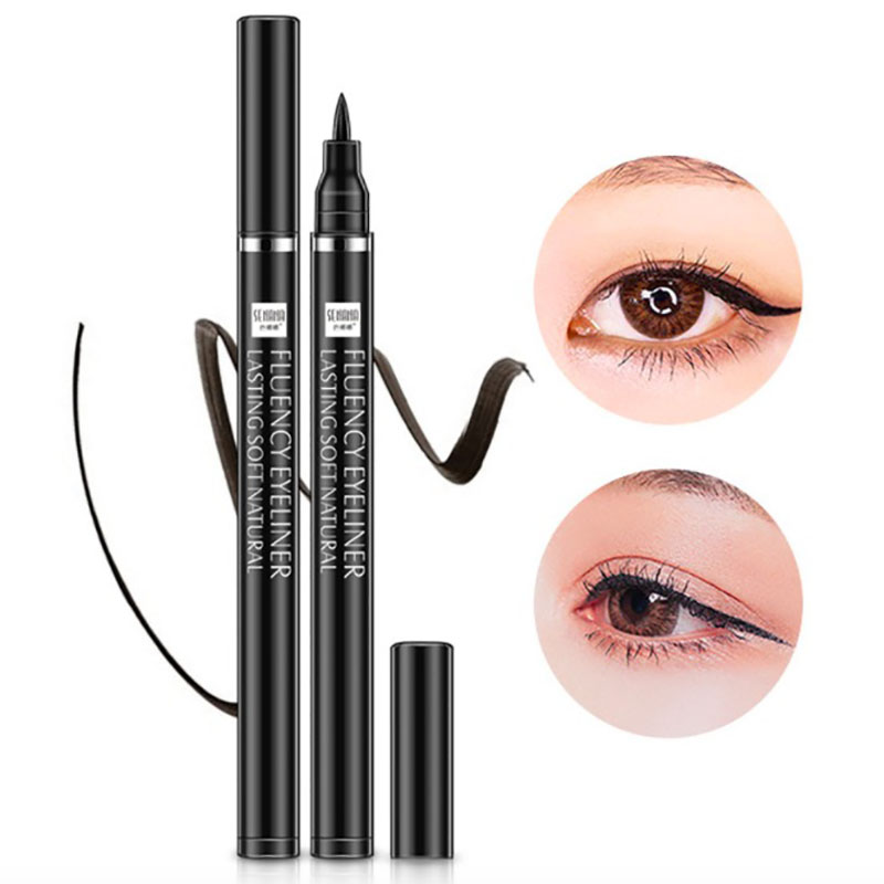 

black liquid eyeliner pencil pen stamp waterproof quick dry smooth long lasting maquillaje maquiagem delineador gel tool
