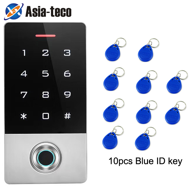

125khz RFID Fingerprint Access Control Electronic Door Lock Electric Gate Opener W/ Backlight Waterproof Touch key 10000 user