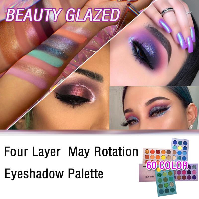 

60 Color Highlight Eyeshadow Makeup Palette Matte Eye shadow Palette Matte Pearlescent Eye shadow Powder Pigment Cosmetics TSLM2, 60 colors