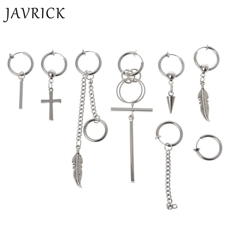 

Jewelry Earrings Unisex Women Men Lady Hip Hop Fashion Popular Pendant Simple Stainless Steel Charms Gifts Party Dangle Decor