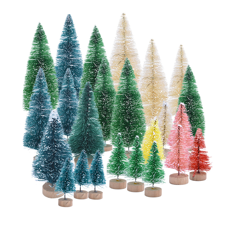 

5pcs Mini Christmas Tree Fake Pine Trees DIY Colorful Xmas Photo Prop for Christmas Party Table Decoration New Year Home Decor