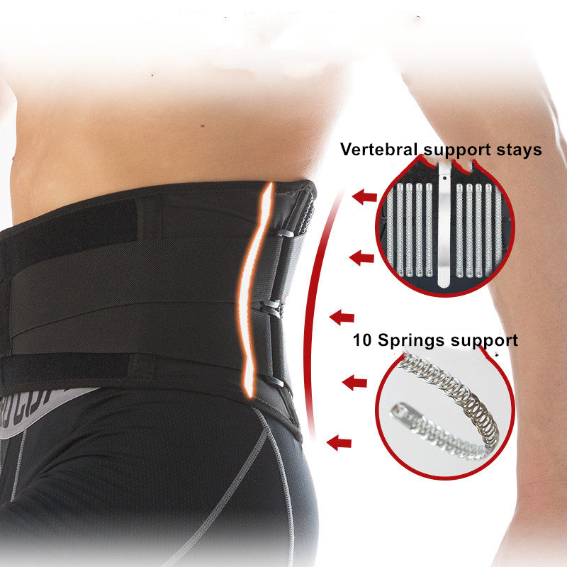 

Waist Support Men Women Trimmer Spine Belt Steel Plate Gym Fitness Weightlifting Lumbar Back Brace Sport Accessories, As pic