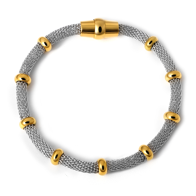 

361L Stainless Steel Chain Bracelets Magnet Clasp Fashion Jewelry Beads Charm Bracelets For Women Men Classic Gift New 2020