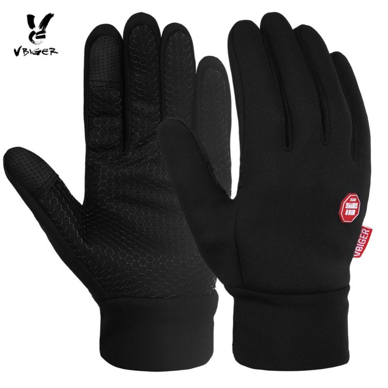 

VBIGER Waterproof Winter Warm Gloves Windproof Outdoor Gloves Thick Warm Mittens Touch Screen Unisex Anti-slip Design