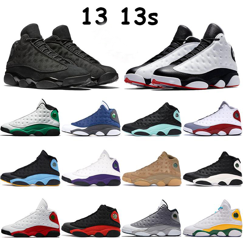 

Mens 13 13s basketball shoes jumpman sneakers playoff flint black cat island lucky green bred low pure platinum chaussures men trainers, Wheat