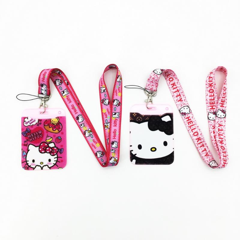 

Keychains Cute Cat Card Holders Bank Neck Strap Bus ID Lanyard Keychain