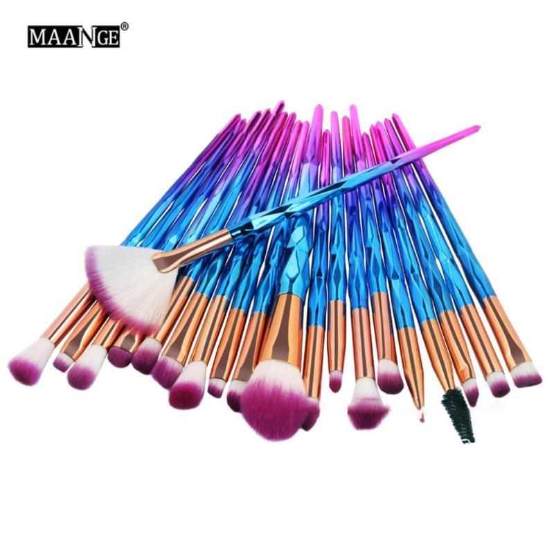 

MAANGE New 20pcs Diamond Makeup Brushes Set Foundation Brush Comestic Make Up Tools