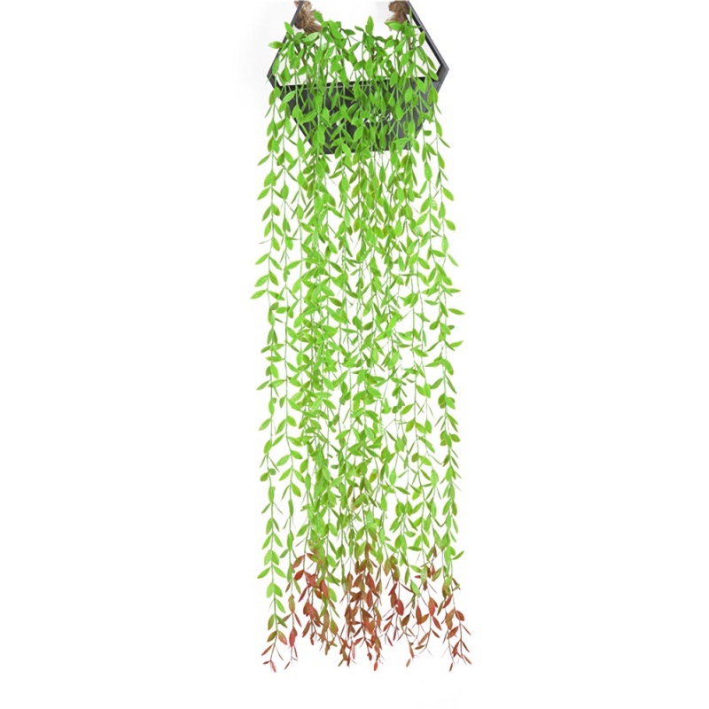 

Hanging Artificial Green Leaf Garland Plants Ivy Vine Foliage Simulation Plants Party Supplies Wedding Garden Home Decoration1