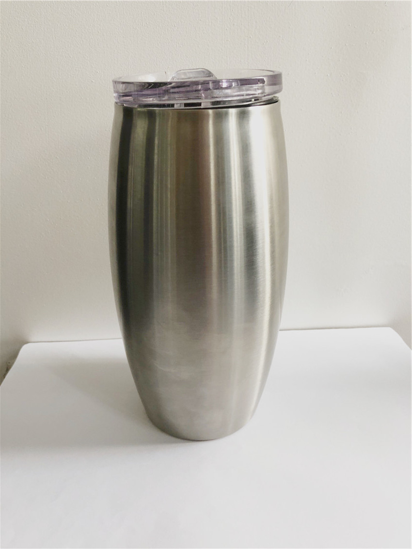 

25oz Wine Tumbler With Lid Vacuum Insulated Wine Glass 750ml Double Walled Beer Coffee Mug Round Drinking Stainless Steel Tumblers, Stainless steel color