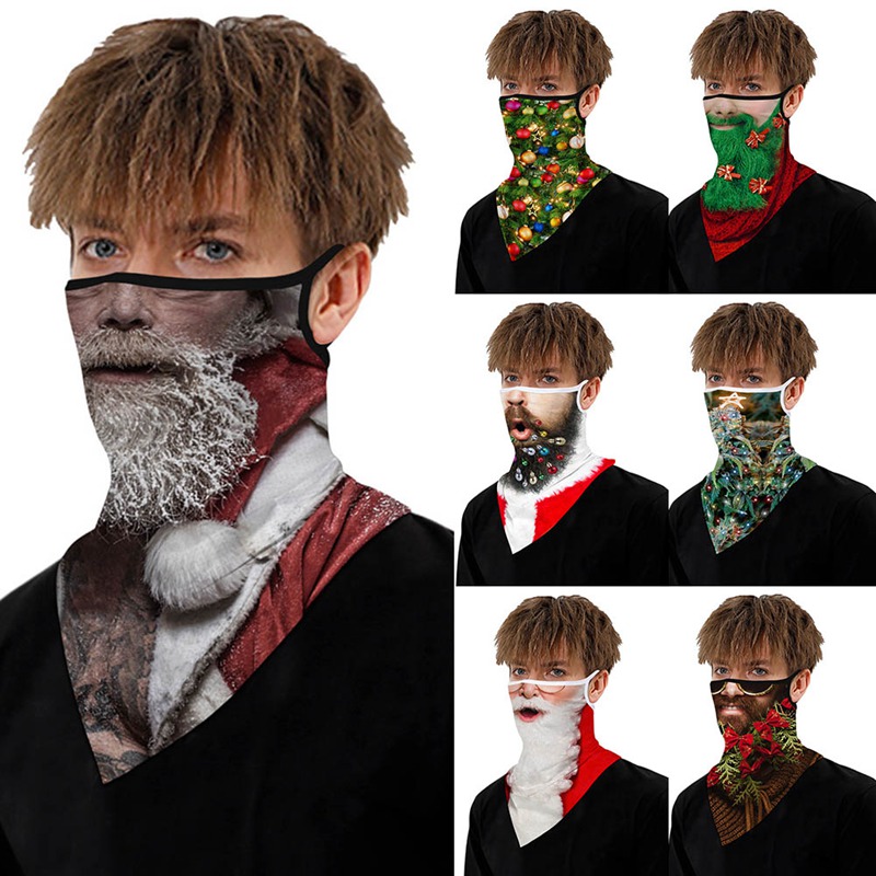

Cycling Caps & Masks Neck Cover Scarf Outdoor Sport Earloop Headband Unisex Fashion Funny Windproof Dust Wrap Year Christmas Santa Claus
