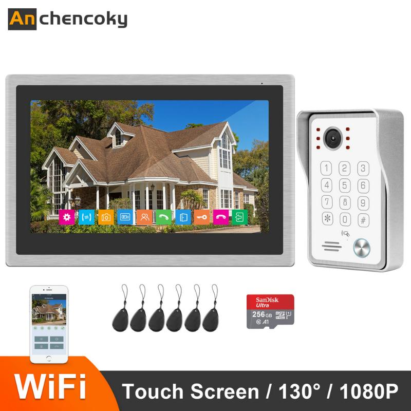 

Anchencoky WiFi Wireless Video Door Phone IP Video Intercom System 130Degree Call Panel with Motion Sensor Support Remote Unlock