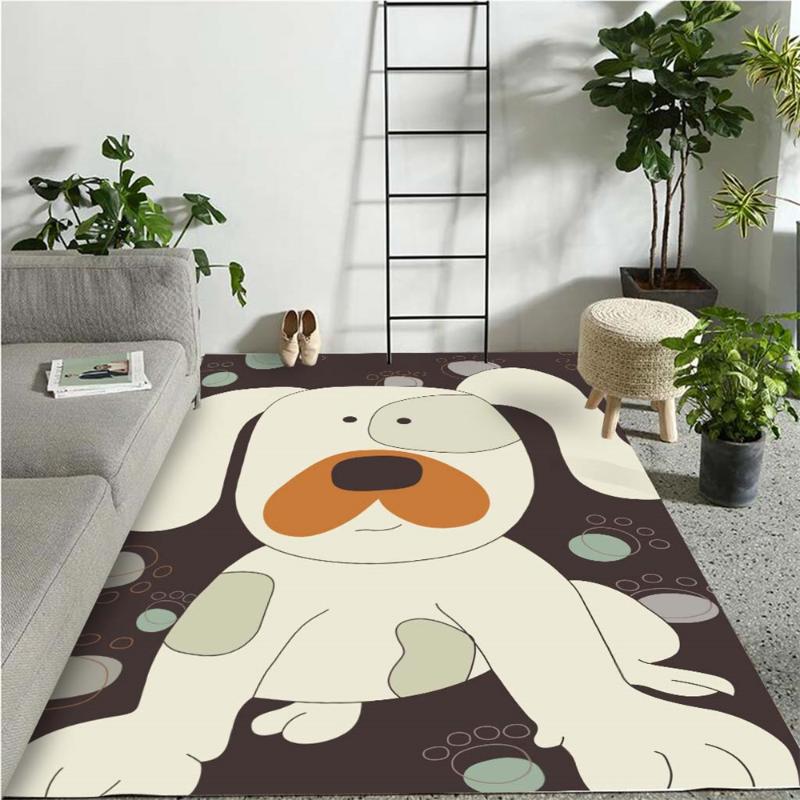 

Carpets Cartoon Cat Dog Lion Kids Room Decor Children Play Mat Area Rugs Flannel Soft Animal Living Carpet, No-06