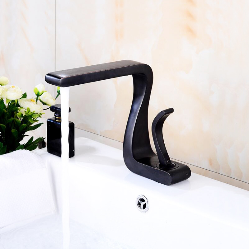 

3 Colors Finishing Brass Material Deck Mounted Fashion Model of Basin Mixer