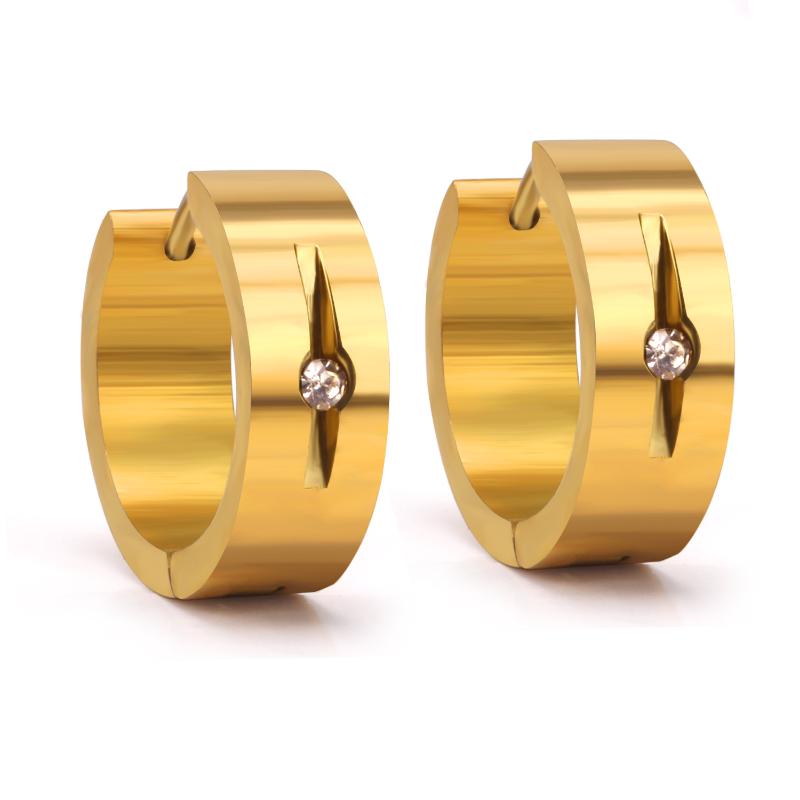 

LUXUKISSKIDS stainless steel hoop earrings zircon christmas wedding earrings for women fashion jewelry pendientes oorbellen