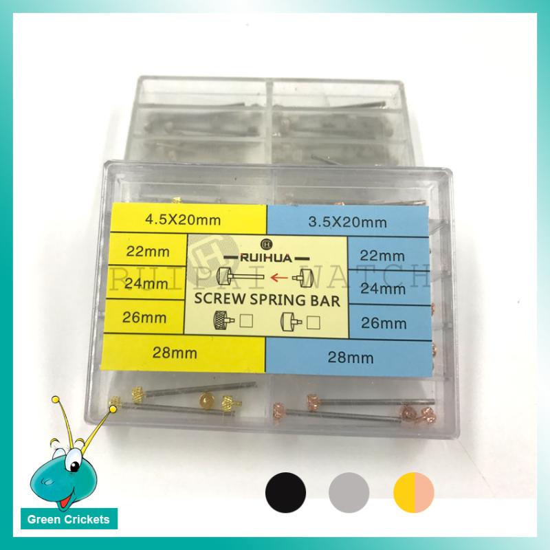 

Wholesale 10 pairs/box Ceramic Watch Strap Link Bars Black/Sliver/Golden 3.5mm/3.6mm Caps 1.5mm Diameter 20mm to 28mm Spring bar