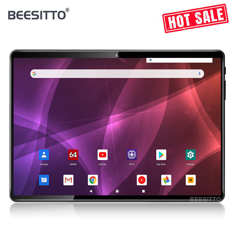 

2020 Super Tempered 2.5D Screen 10 inch tablet PC Android 9.0 OS Quad Core 32GB ROM Wifi GPS Android Tablets 10..1 With Gifts, Black