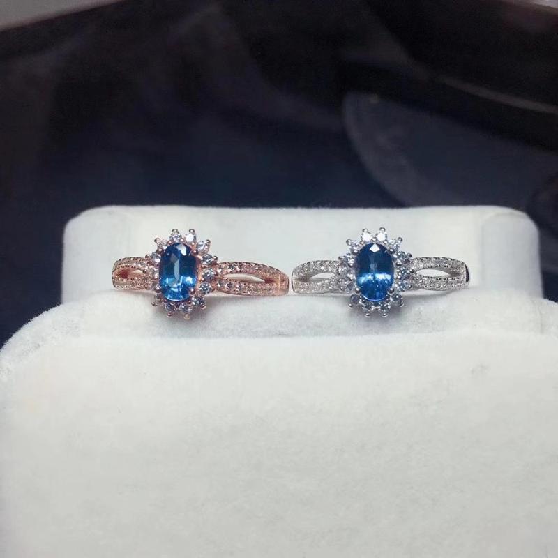 

Anniversary Best Gift 925 Sterling Silver Sapphire Gemstone Wedding Engagement Rings for Women Fine Jewelry Gift Wholesale