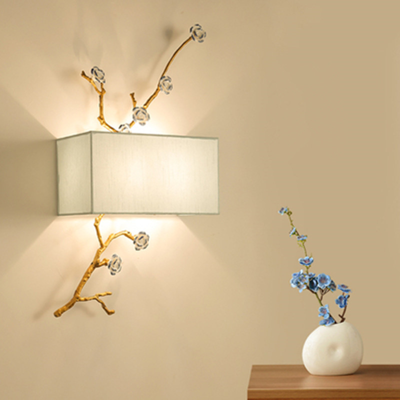 

Chinese style fabric wall lamp modern wall lights for home