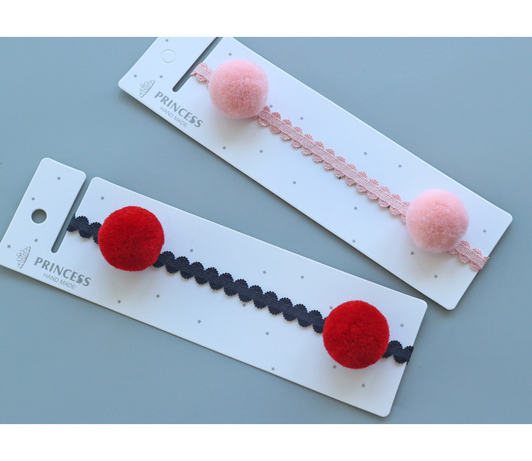 

Wholesale Boutique 20pcs Fashion Pom Pom Headbands Solid Color Ball Soft Hairbands Newborn Princess Headwear Hair Accessories, Red