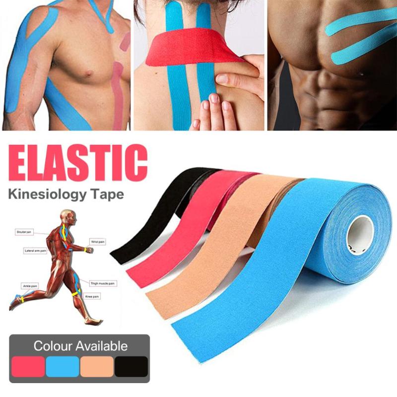 

Elbow & Knee Pads 6pcs/lot Kinesiology Tape Athletic Recovery Elastic Relief Support For Gym Fitness Bandage, 6pcs black