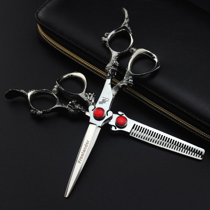 

6.0 inch Freelander sword-shaped dragon handle Unique hairdressing scissors Hairdressing tools Household scissors Durable