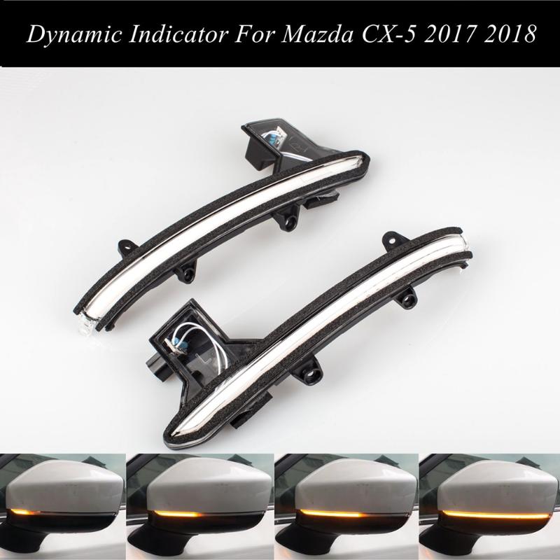 

For CX-5 CX5 KF 2020 2020 LED Dynamic Turn Signal Blinker Sequential Door Side Rearview Mirror Indicator Scroll Light Trim
