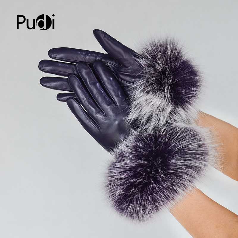 

Pudi GL868 women genuine leather glove 2020 winter new real leather gloves fashion style black brown 10 colors