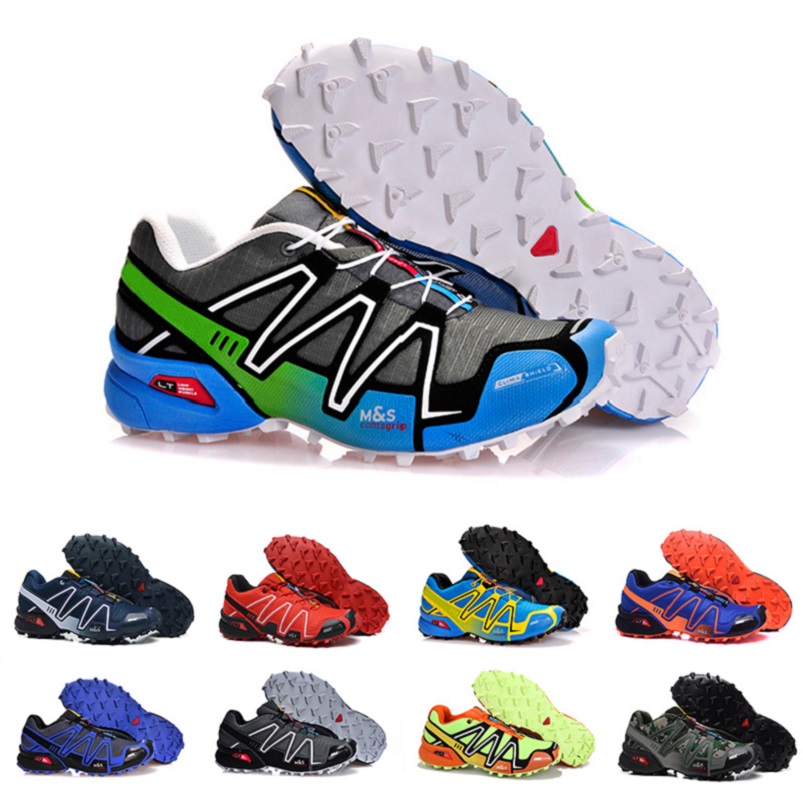 

speed cross 3 CS Outdoor mens Running Shoes SpeedCross 3 runner Jogging III Black Trainers Men Sports Sneakers chaussures zapatos 7-11.5, Color#2