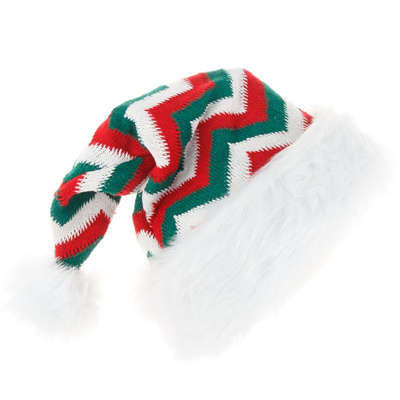 

1Pc Christmas Santa Hat Knitted Knitted Ball Hat Warm Christmas For Adults