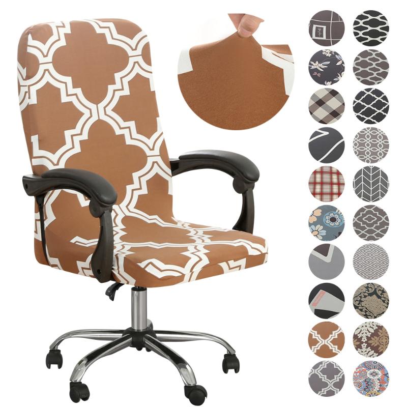 

Removable Chaircovers Printed Elastic Chair Covers Anti-dirty Rotating Stretch Office Computer Desk Seat Chair Cover M/L