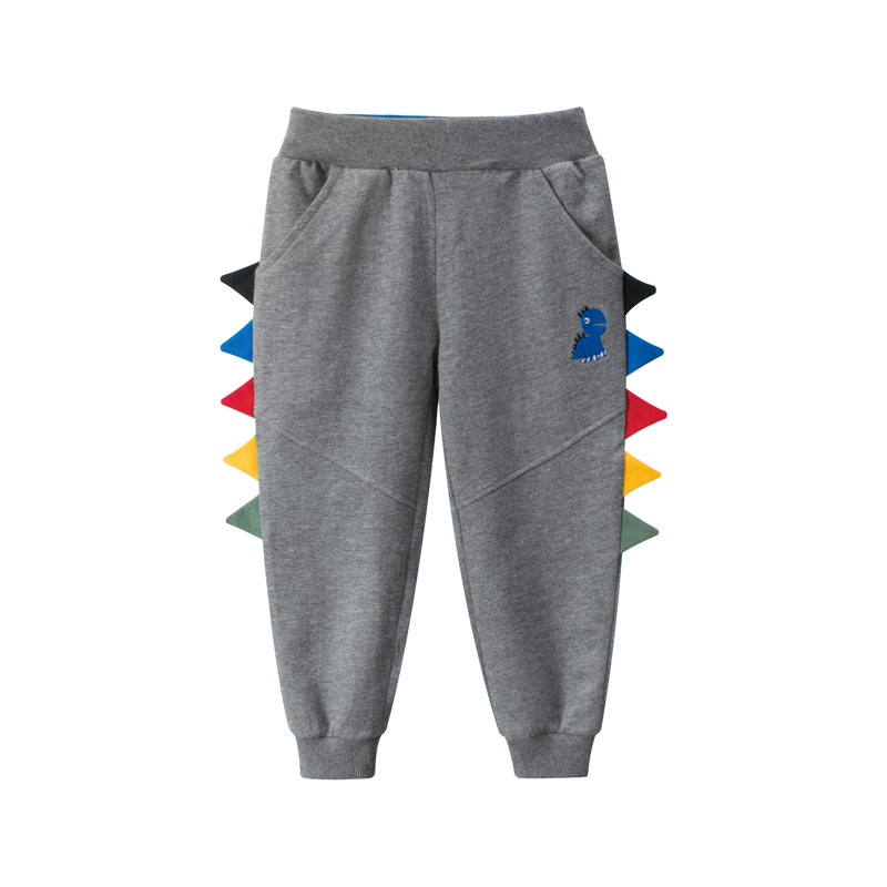 

Autumn Boys Trousers Baby Cartoon dinosaur Pants cotton Sports Leisure Cargo Pants Leg Sweatpants Children's Pants, Dark blue