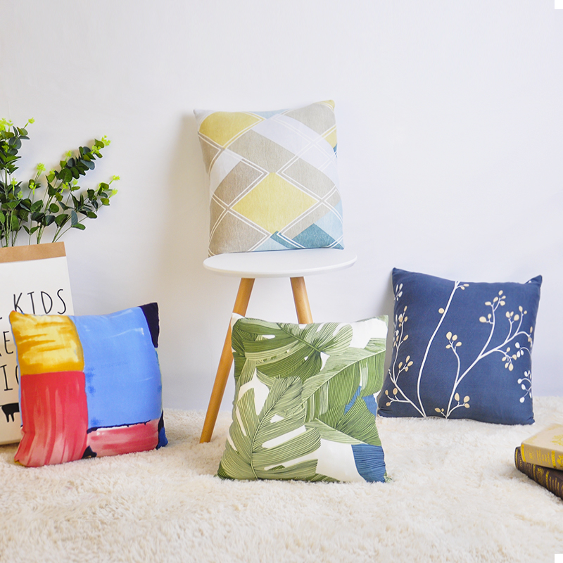 

2pcs Pillow case 45*45 Pillow Case Spandex Cover Elastic Pillowcase Stretch Protector Cases Home, Color 26