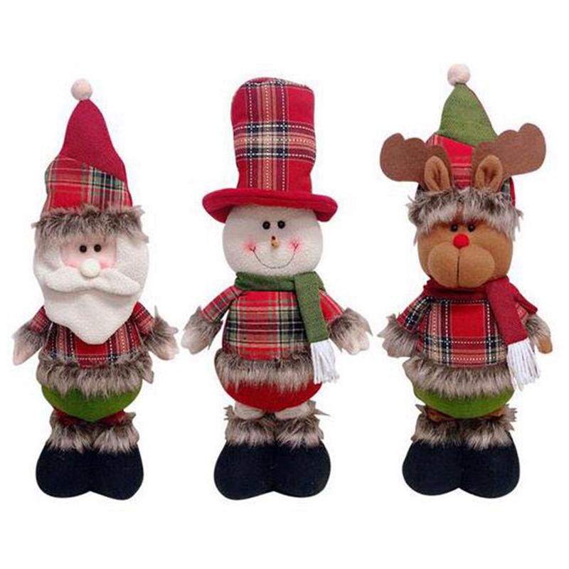 

WSFS Hot Christmas Decoration, Snowman Doll Retractable Doll Decoration Three-Piece Christmas Party Arrangement