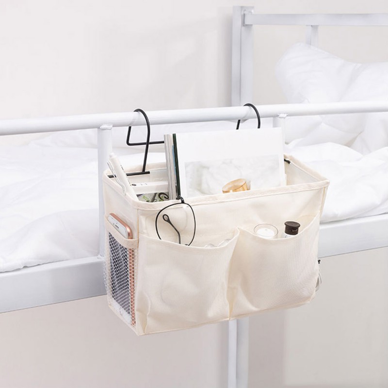 

Bedside Hanging Organizer Bedside Storage Bag Bunk And Beds Dorm Rooms Bed Rails Holder Pockets, Light green