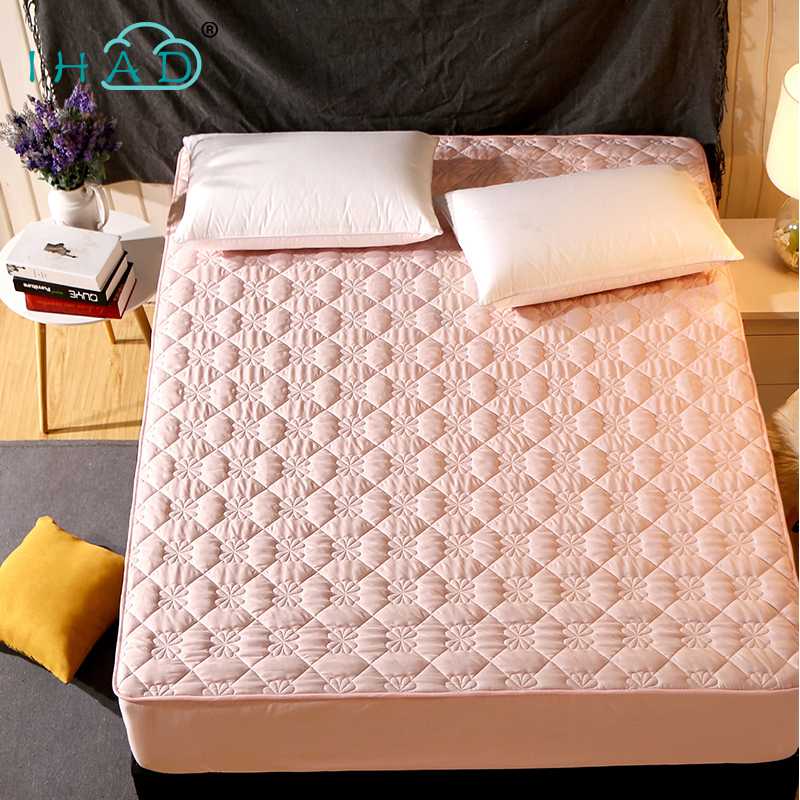 

Mattress Protector Cover For Bed Wetting Anti-mite sanding fabric bed mattress cover pad protector sueding padded non-slip