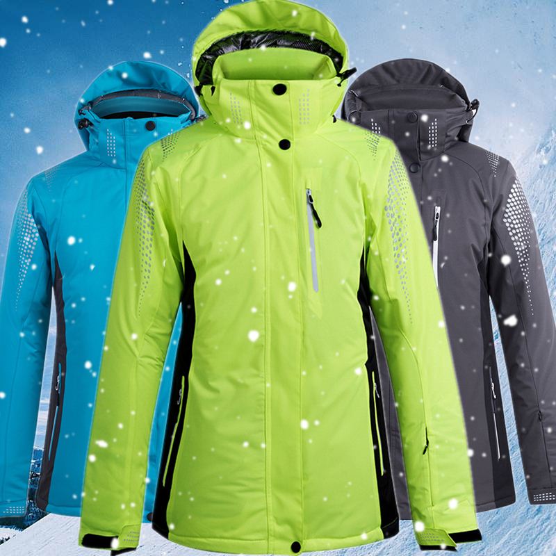 

Mens And Womens Winter Ski Jacket Waterproof Windproof Thick Warm Snow Coat Couple Thermal Snowboarding Skiing Jacket Cyf274, Black