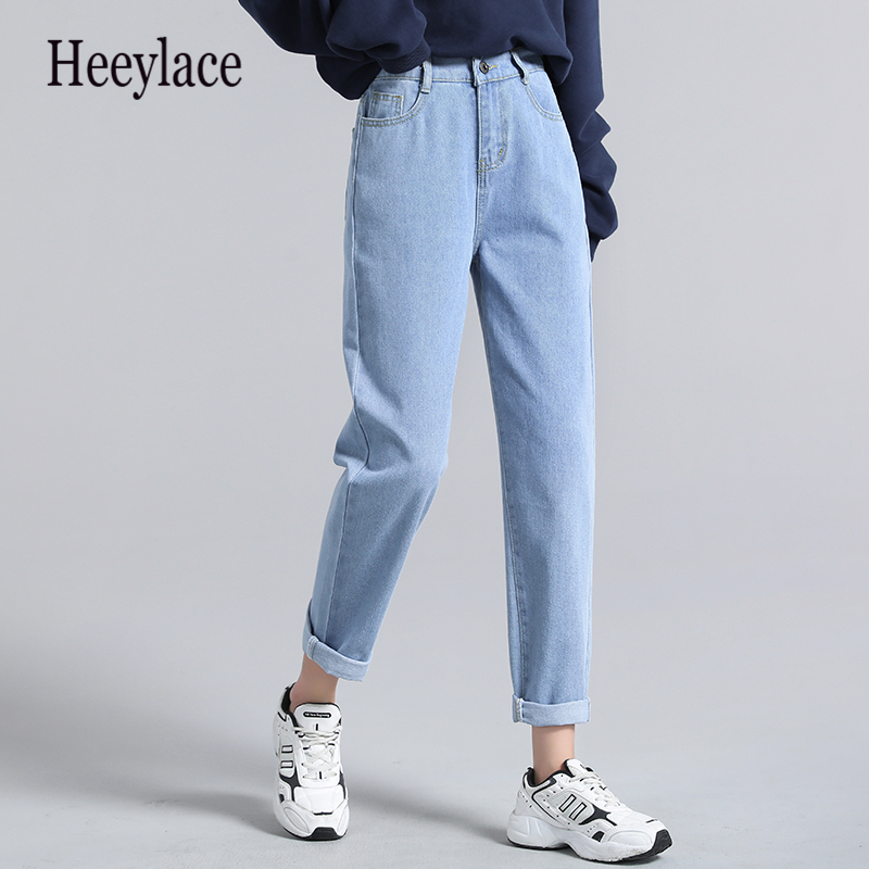 

Cotton Vintage High Waist Mom Jeans Women` Blue Black Denim Pants Boyfriend Jean Femme For Women Jeans 2020 NEW