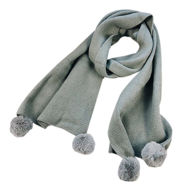 

Winter Women's Solid Knit Scarf Poncho Shoulder Scarf Shawl Hood Female Gray