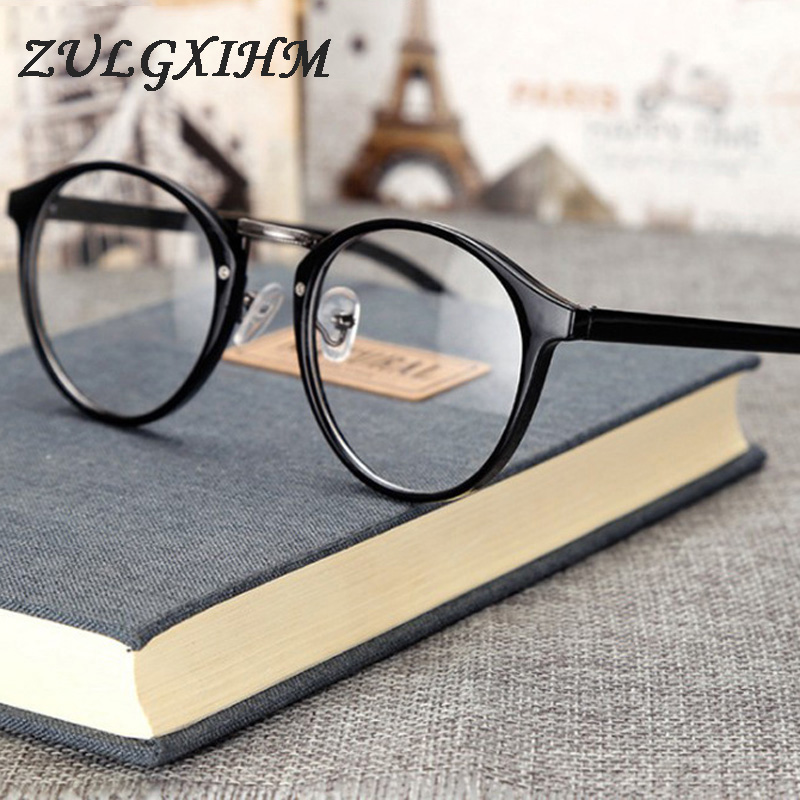 

New Ultralight Glasses Frame Small Round Eyewear Students Anti-Blue Light Plain Reading Glasses Classic Retro Eyewear Unisex