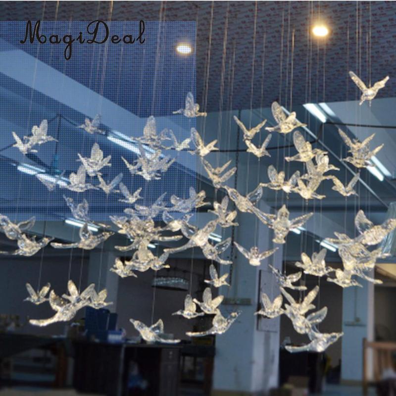 

MagiDeal Flying Birds Resin Wall Hanging Decor Handcraft Wall Decor Crystal 10 Colors PICK for Home Bedroom Kids Room