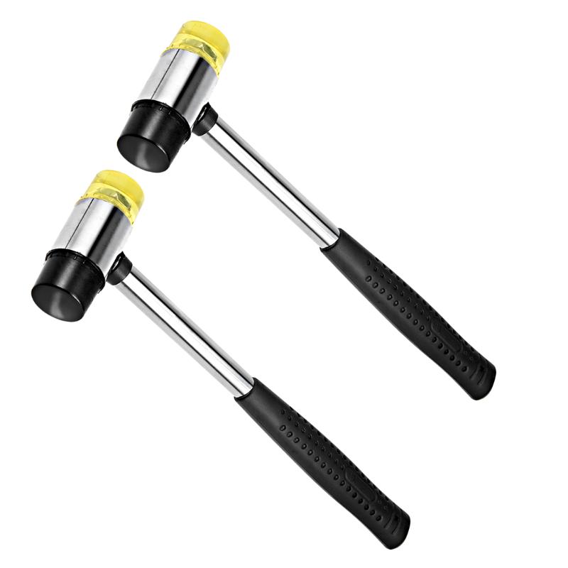

uxcell 2PCS Replaceable Double Face Rubber Nylon Soft Hammer Mallet, 30mm