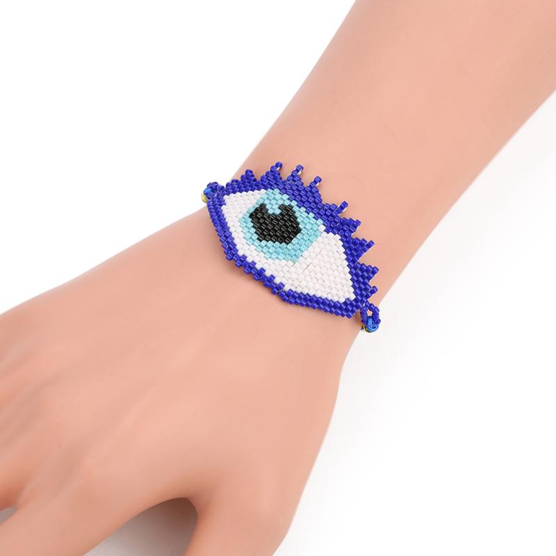 

Rttooas Handmade Evil Eye Bracelet MIYUKI Blue Bracelets Turkish Lucky Evil Eye Jewelry Pulseras Delicas Beads Inspired Gift