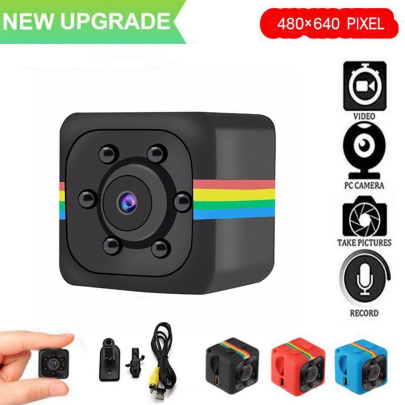 

HD 1080P SQ11 Camera Small Mini Wide-Angle Lens Sport Waterproof Cam Video Sensor Night Vision Camcorder Micro Camera DVR Motion, Black